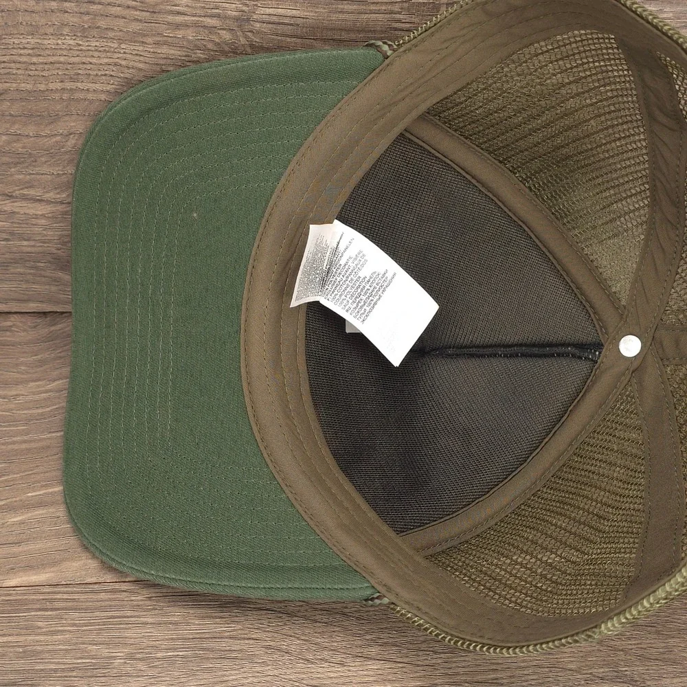 The North Face Hat Cap Snap Back Green Men Get Lost Hiking Mesh Trucker Hat Cap